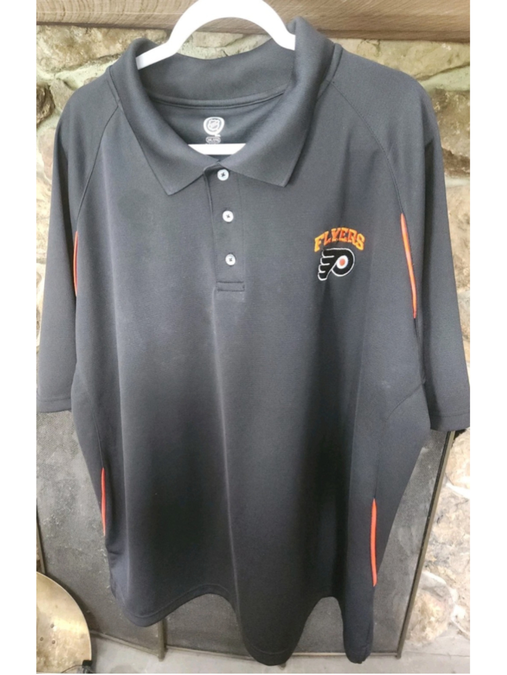 NHL Philadelphia Flyers Mens Polo Shirt XXL Embroidered Logo Short Sleeves